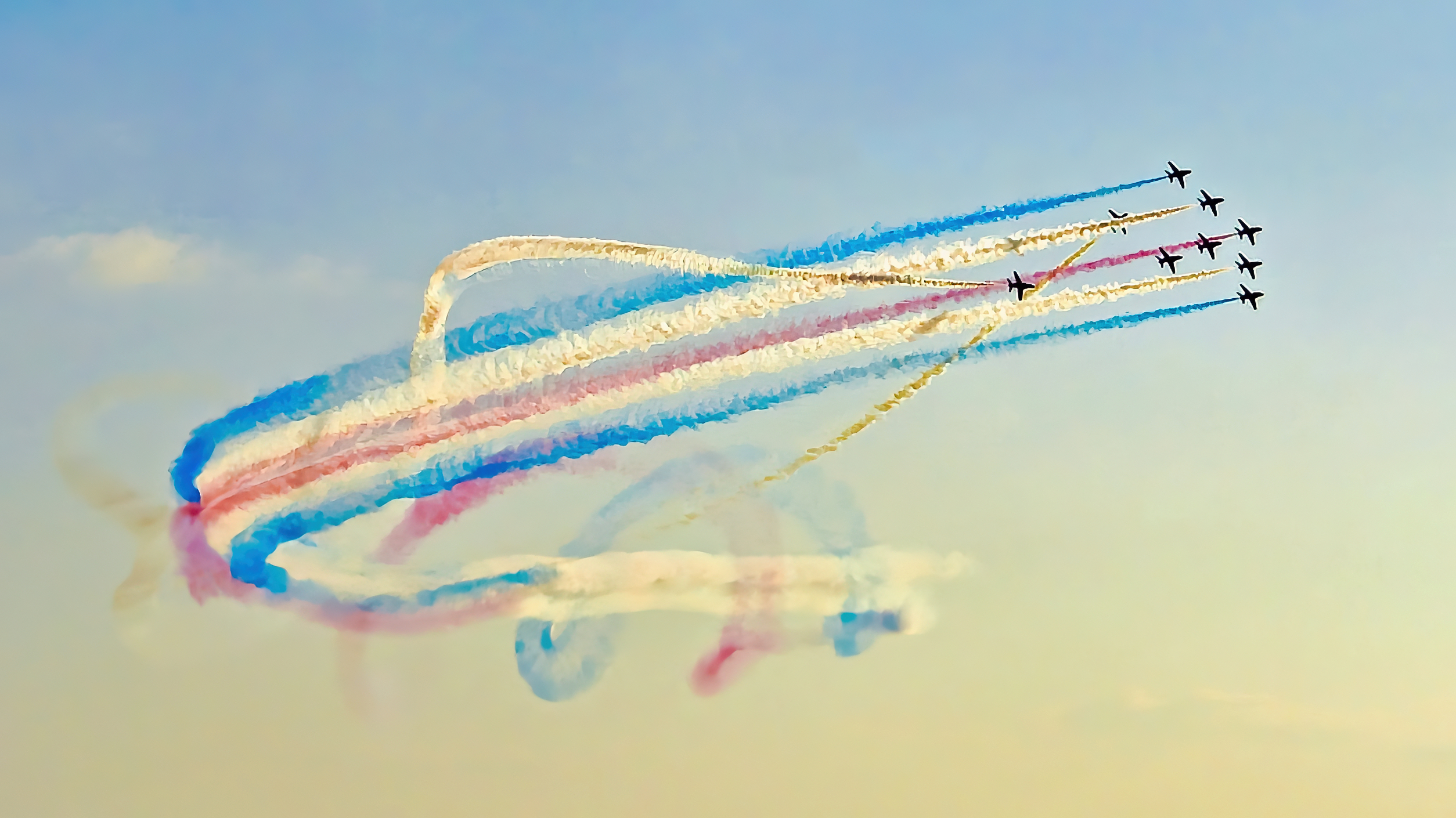 Photo of the Red Arrows in flight