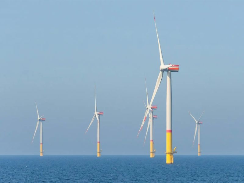 wind turbines in the sea