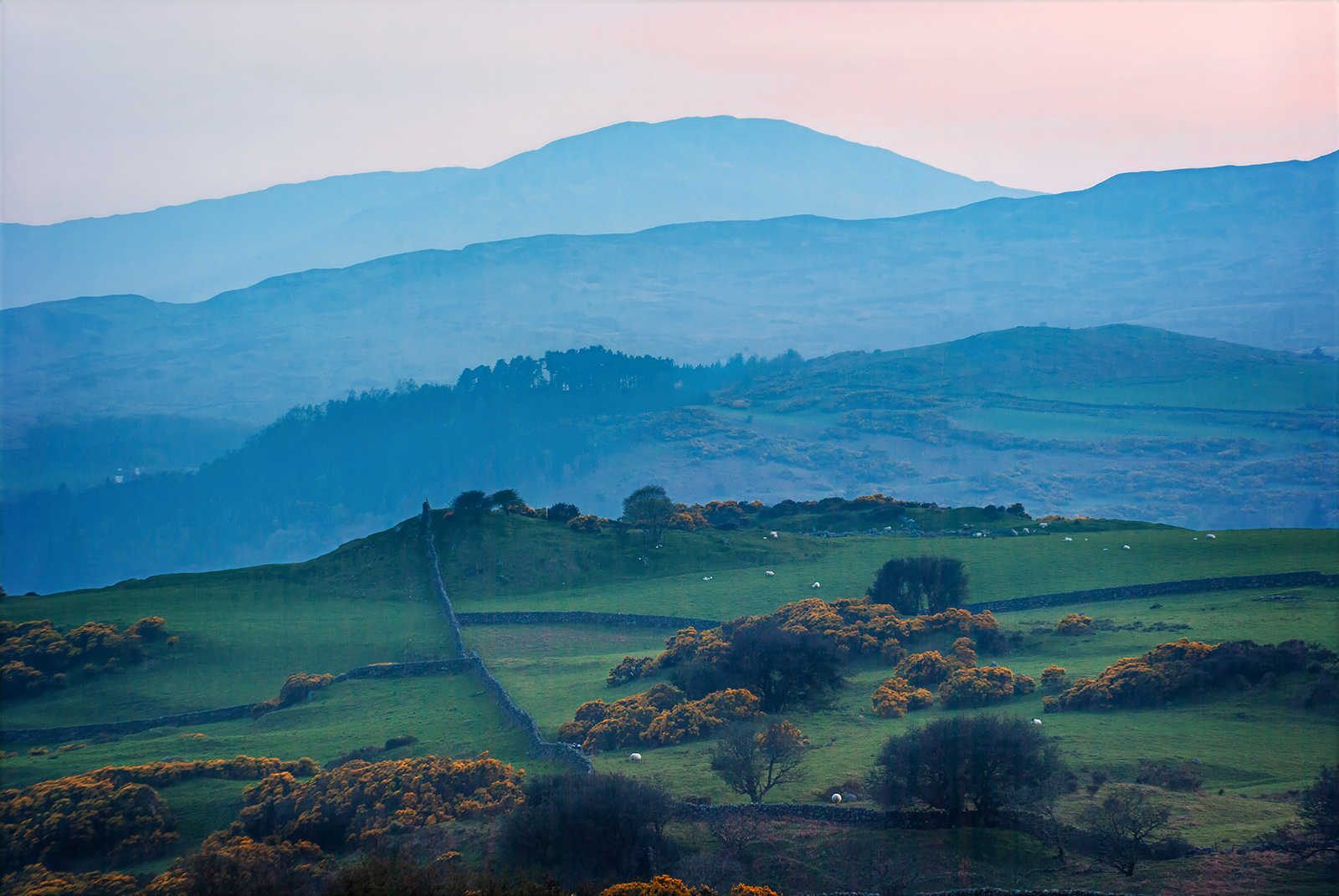 Photo of a layered landscape