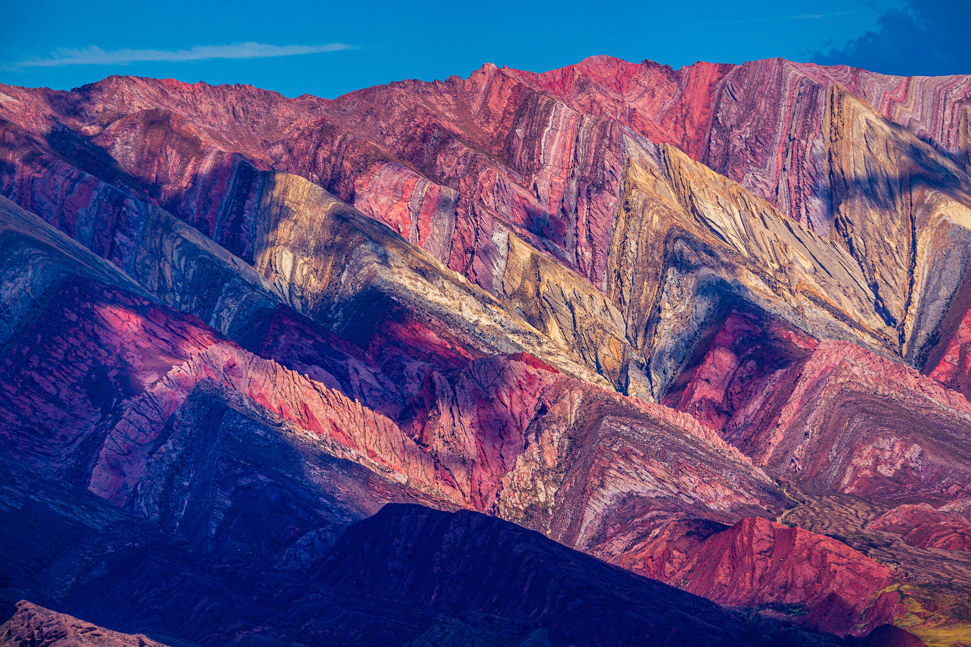 Photo of a jagged, layered landscape