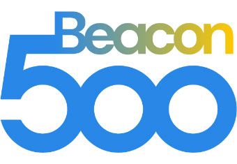 A logo that says Beacon 500