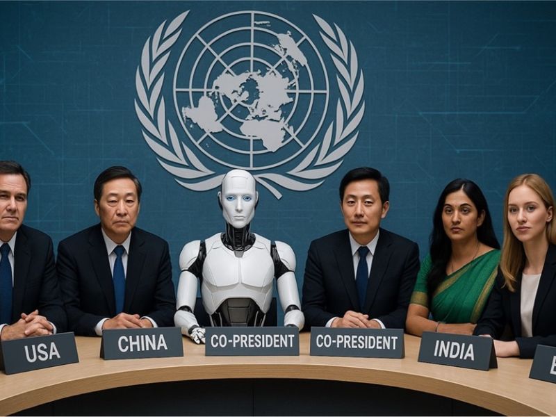 AI created graphic of UN parliament
